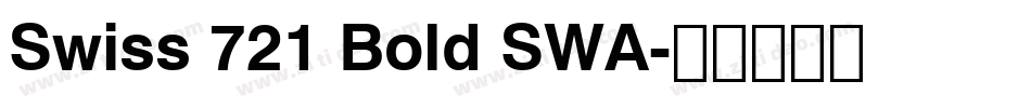 Swiss 721 Bold SWA字体转换